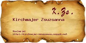 Kirchmajer Zsuzsanna névjegykártya